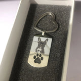 Personalized Dog Tag KeyChain Anti-lost Stainless Steel Charm