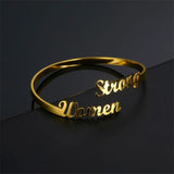 Personalized Stainless Steel Double Name Bracelet Bangle