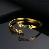 Personalized Stainless Steel Double Name Bracelet Bangle