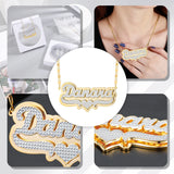 Personalized Double Layer Name Necklace 18K Plated Choker Women Nameplate