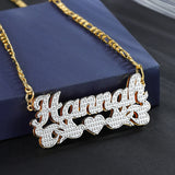 Double Plated Love Bird Name Necklace Stainless Steel Jewelry