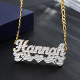 Double Plated Love Bird Name Necklace Stainless Steel Jewelry