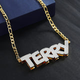 Double Plated Name Necklace Custom Pendant Stainless Steel Hip-hop Jewelry