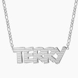 Double Plated Name Necklace Custom Pendant Stainless Steel Hip-hop Jewelry