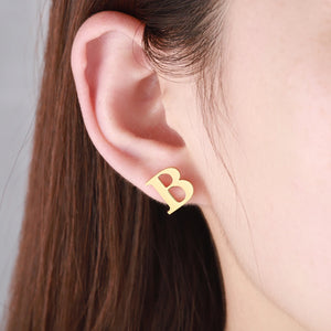 A-Z Letter Stud Earring Stainless Steel Alphabet Earrings Personalized Jewelry