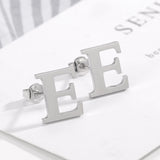 A-Z Letter Stud Earring Stainless Steel Alphabet Earrings Personalized Jewelry