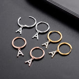 Custom Initial Earrings Stainless Steel Personalized Jewelry