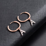Custom Initial Earrings Stainless Steel Personalized Jewelry