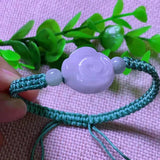 Emerald Rose Flower Beads Bracelet Hand Knitting Bangle DIY Woman Amulet