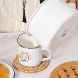 Enamel Mug w/ LOGO Photo Text Sublimation Print Office Home Funny Water Cups