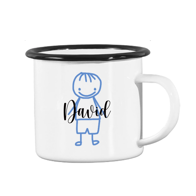 Enamel Mug w/ LOGO Photo Text Sublimation Print Office Home Funny Water Cups
