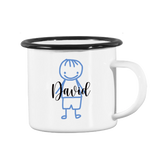 Enamel Mug w/ LOGO Photo Text Sublimation Print Office Home Funny Water Cups