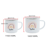 Enamel Mug w/ LOGO Photo Text Sublimation Print Office Home Funny Water Cups