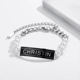 Personalized Enamel Name Bracelet for Women, Mother's Gift