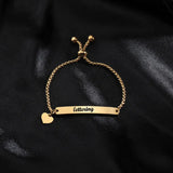 Children's Heart Pendant Bracelet Stainless Steel Baby Jewelry