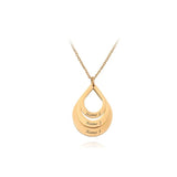 Water Drop Pendant Necklace Stainless Steel Personalized Family Gift