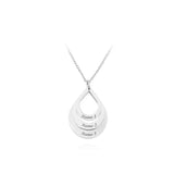 Water Drop Pendant Necklace Stainless Steel Personalized Family Gift