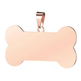 Custom Engraved Stainless Steel Pet ID Tag Bone Shape SL-024
