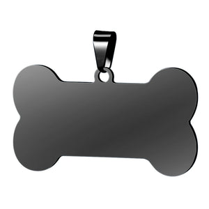 Custom Engraved Stainless Steel Pet ID Tag Bone Shape SL-024