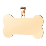 Custom Engraved Stainless Steel Pet ID Tag Bone Shape SL-024
