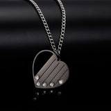 Personalized Family Heart Pendant Necklace Stainless Steel Choker