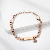 Engraved ID Name Baby Bracelet Stainless Steel Personalized Crown Kid Bracelets
