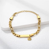 Engraved ID Name Baby Bracelet Stainless Steel Personalized Crown Kid Bracelets