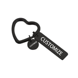 Engraved Heart Keychain with Name/Date for Couples