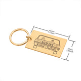 Personalized Couple Name Car Logo Keychain
