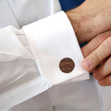 Personalized Engraved Wooden Cufflinks Set in Walnut Box