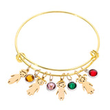 Engraved Name Bracelets with Boy Girl Personalized Charm Stainless Steel