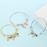 Engraved Name Bracelets with Boy Girl Personalized Charm Stainless Steel