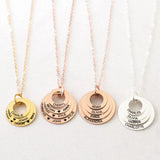 Engraved Name Pendant Necklace Personalized Stainless Steel Jewelry