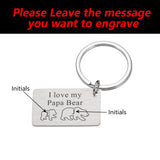 Engraved Initial Letter Keychain for Dad, Father's Day Gift
