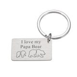 Engraved Initial Letter Keychain for Dad, Father's Day Gift