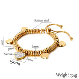 Heart Nameplate Bracelet Stainless Steel Chain Family Names Engraved