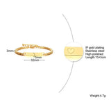 Engraving Nameplate Couple Bracelet Stainless Steel Box Chain