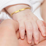Engraving Nameplate Couple Bracelet Stainless Steel Box Chain