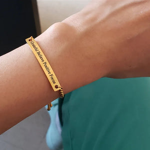 Engraving Nameplate Couple Name Bracelet Personalized Lucky Number Birthday Logo