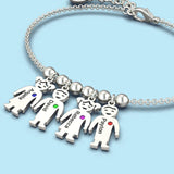 Family Name Anklet Personalized Stainless Steel Foot Chain Birthstone Baby