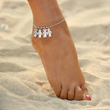 Family Name Anklet Personalized Stainless Steel Foot Chain Birthstone Baby