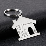 Family Name Engraved Keychain Custom Keyring Gift House Key Holder