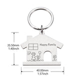 Family Name Engraved Keychain Custom Keyring Gift House Key Holder