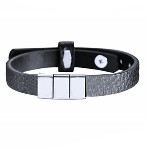 Family Name Leather Bracelet Father Son Stainless Steel Personalized Bangle