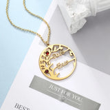 Family Tree Necklace Personalized 925 Sterling Silver Mothers Necklace