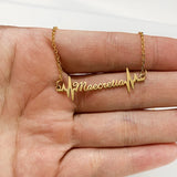 Old English Letter Silver Choker Name Necklace Pendant