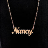 Personalized Stainless Steel Name Letter Necklace Pendant Choker