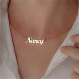 Personalized Stainless Steel Name Letter Necklace Pendant Choker