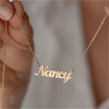 Personalized Stainless Steel Name Letter Necklace Pendant Choker