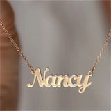 Personalized Stainless Steel Name Letter Necklace Pendant Choker
